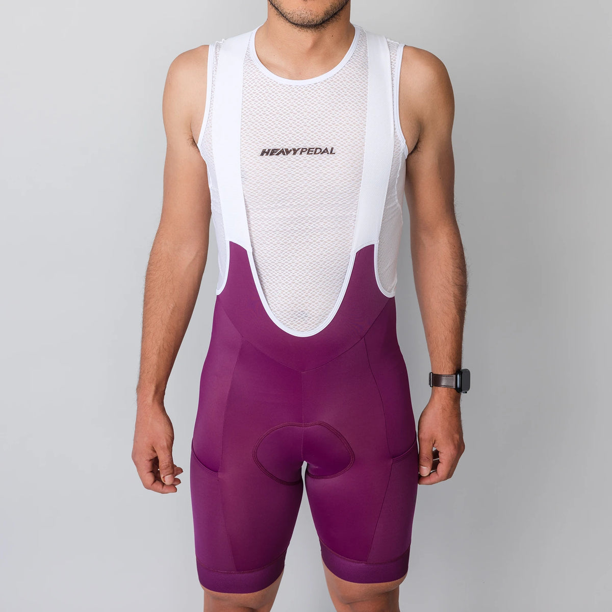 Plum Cargo Bib Men's Cycling Bib THE HEAVY PEDAL