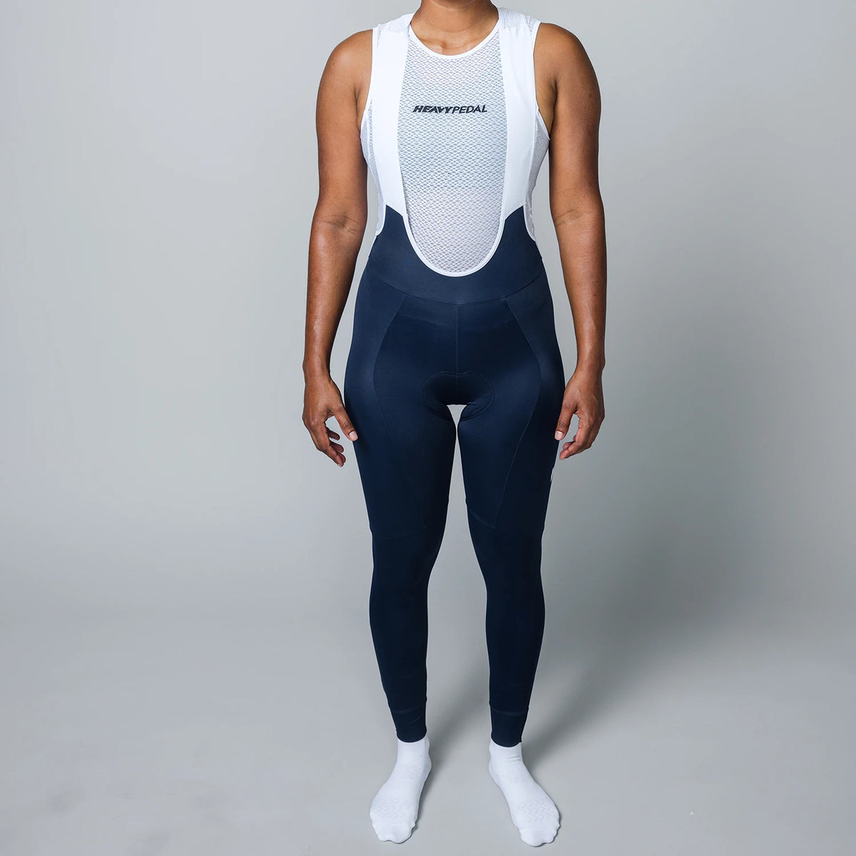 Navy Bib Tights Women's Cycling Bib THE HEAVY PEDAL