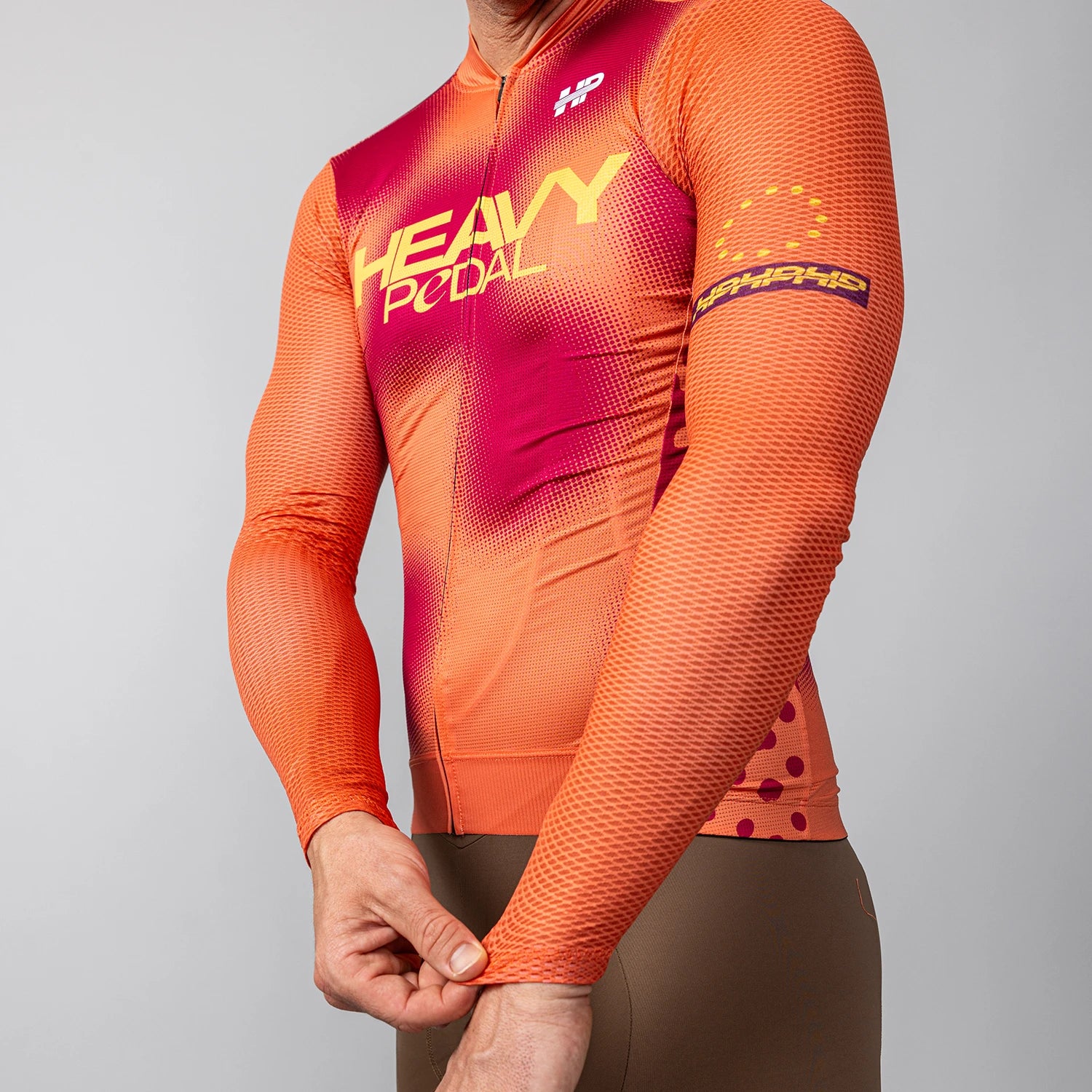 Coral Contrast Long Sleeve Men's Blox Jersey