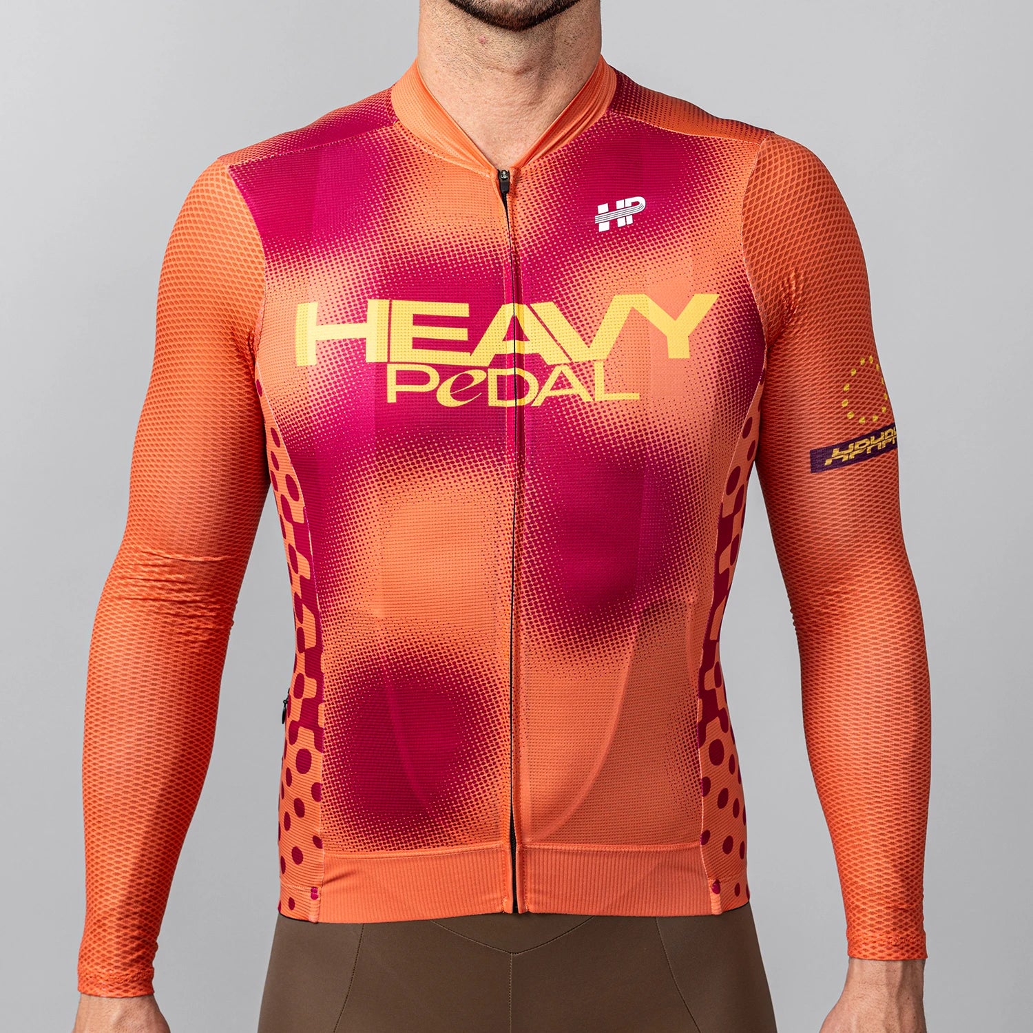 Coral Contrast Long Sleeve Men's Blox Jersey