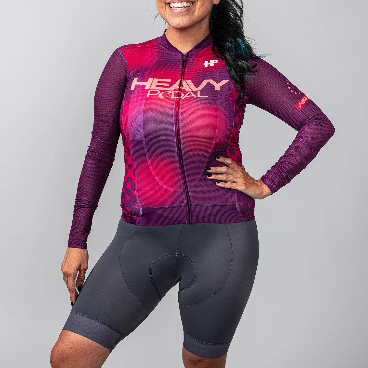 Berry Contrast Long Sleeve Women's BLOX Jersey